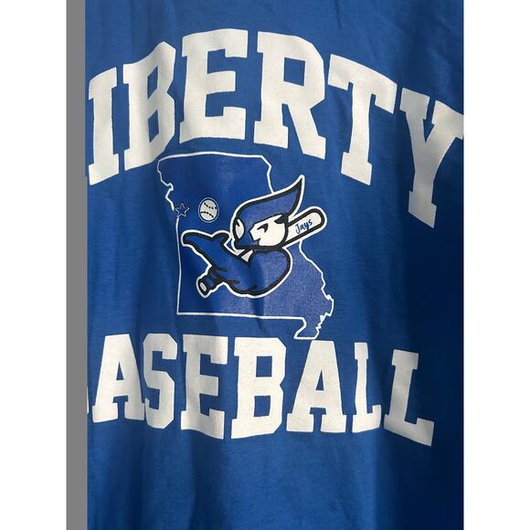 NWOT Gildan Liberty High School Baseball 50 Yrs 1973-2023 Blue T Shirt Size 2XL - Picture 2 of 7